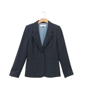 Tahari Arthur S. Levine Blazer Jacket Womens Petite 4P Navy Long Sleeve Lined